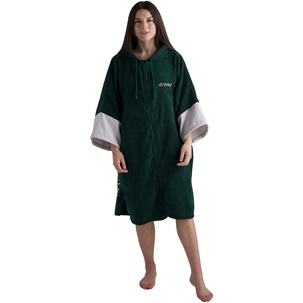 2026 Dryrobe Full-Zip Organic Towel Robe ORGANICFZTRSG - Sycamore Green